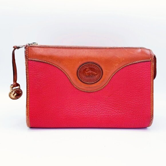 Dooney & Bourke Handbags - VINTAGE DOONEY & BOURKE RED BROWN PEBBLED LEATHER CROSSBODY PURSE!